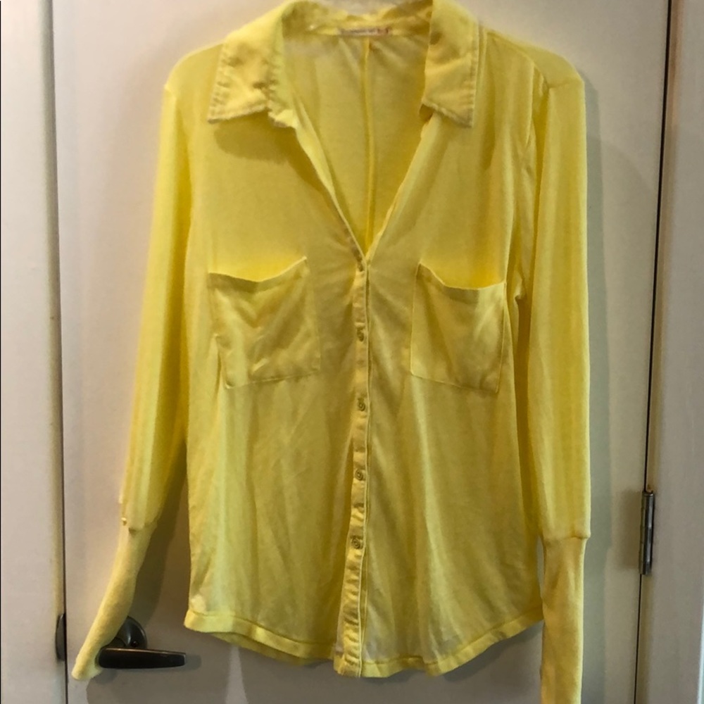Long sleeve yellow alternative shirt